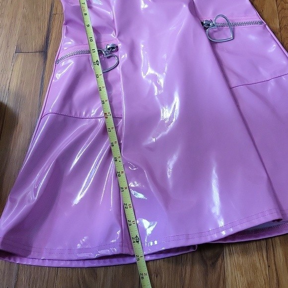 Sugar Thrillz Pink Dress Dolls Kill Barbiecore Faux leather XS - Picture 14 of 16